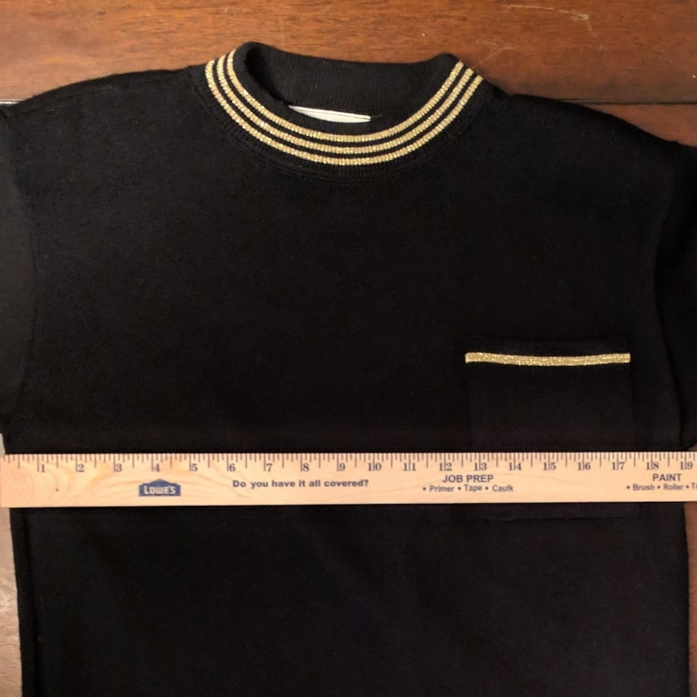 Joyce 90's vintage style long black sweater - Picture 7 of 7